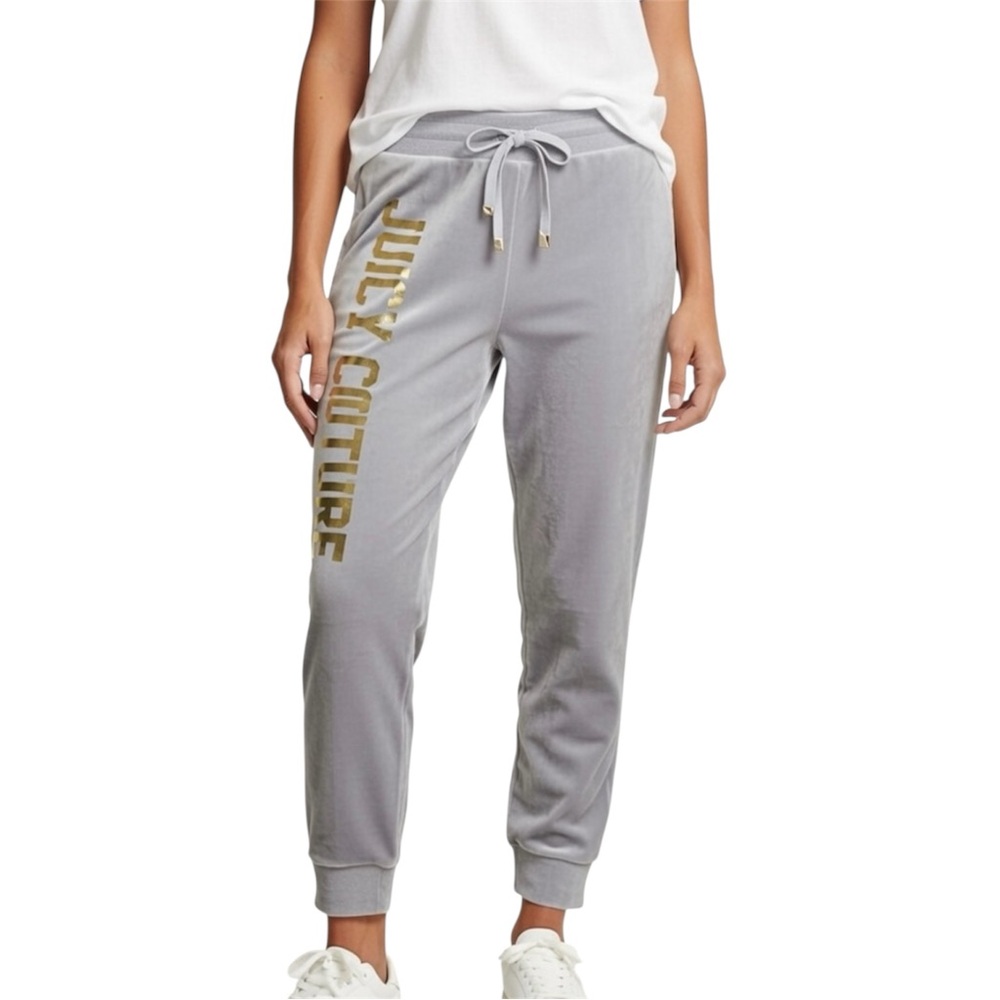 Juicy Couture Velour Gray Slim Joggers